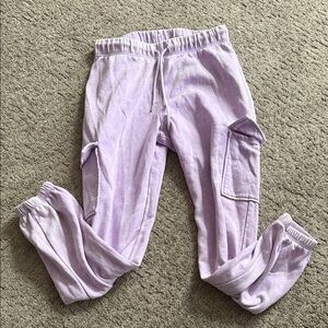 No Boundaries Light Purple Cargo Joggers